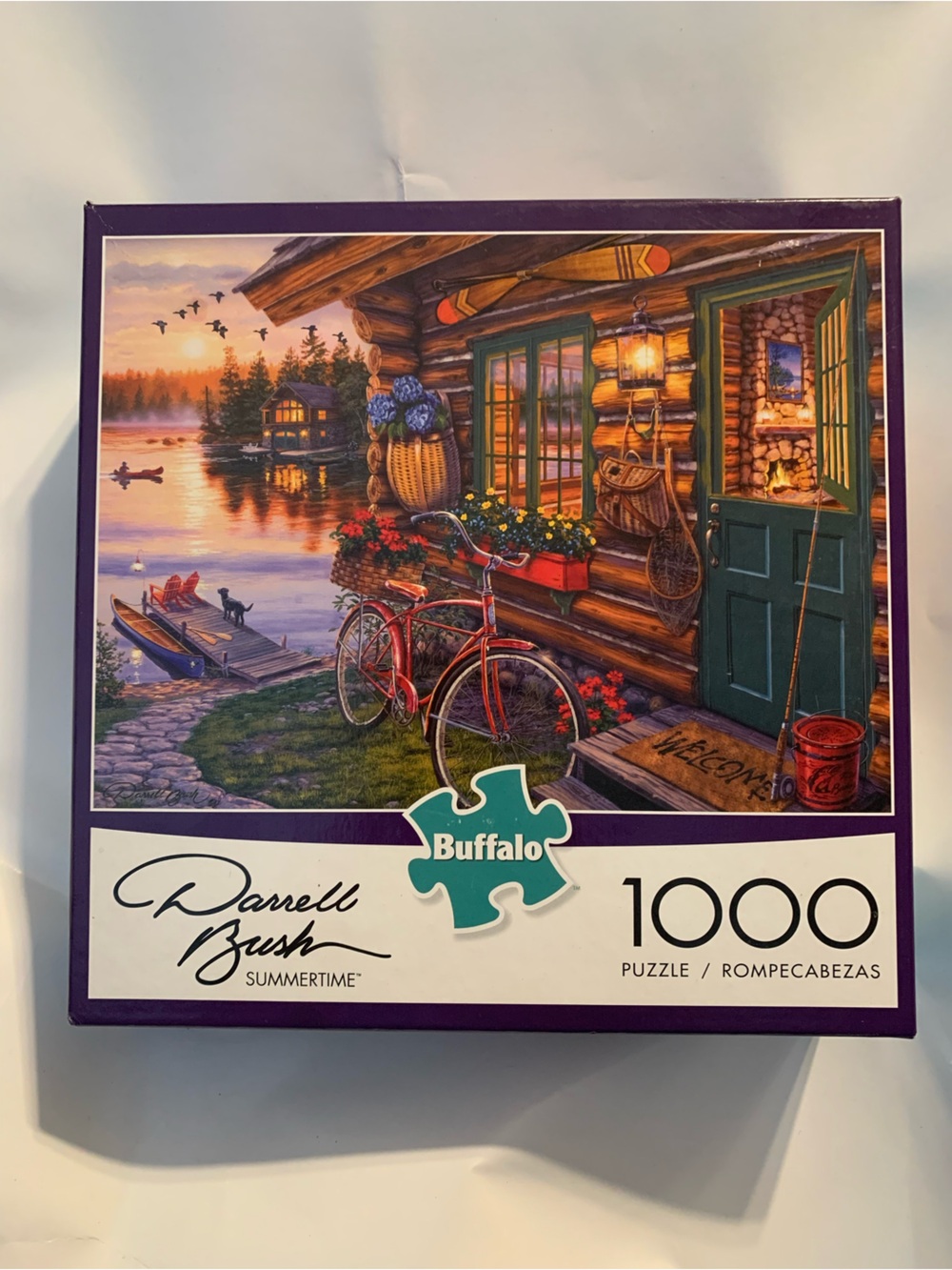 Buffalo Games Darrell Bush "Summertime" 1000 Piece Jigsaw Puzzle Open Box